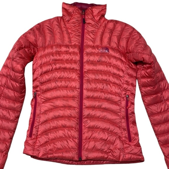 THE NORTH FACE Puffer Jacket Coat 700 Down Filled Orange Pink Size XS - Picture 8 of 15